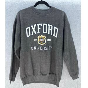 VTG Oxford University Women's L (Men's M) Grey Official Sweatshirt Collegiate UK